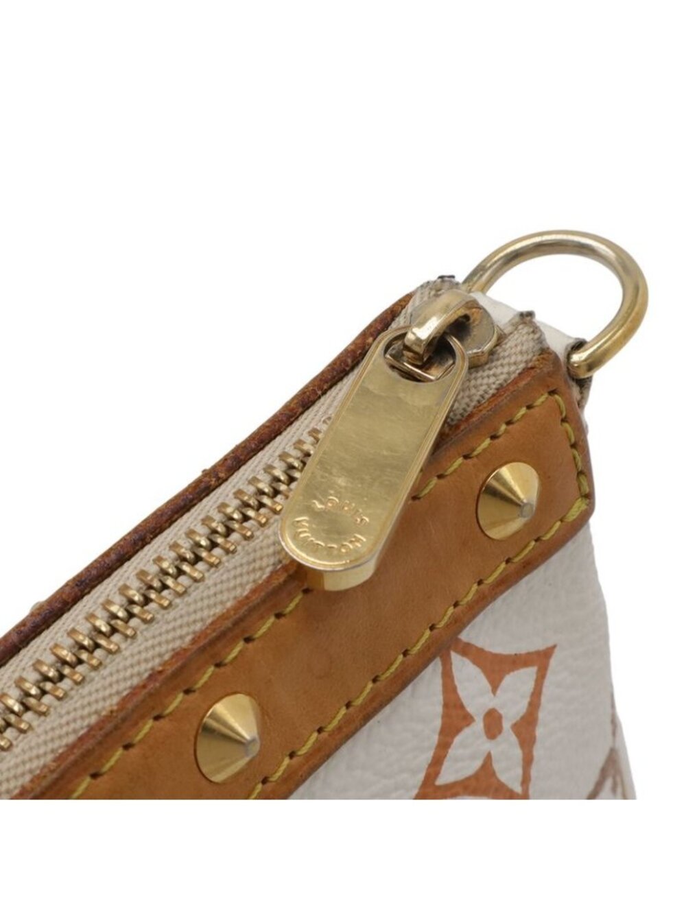 Louis Vuitton Monogram Multicolor Pochette Pouch Handbag Blanc White - Picture 4 of 9
